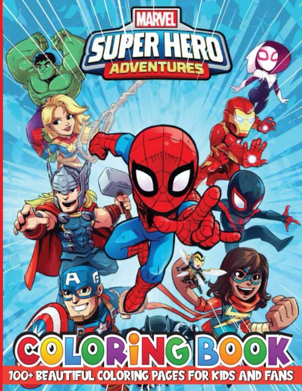 SUPER|HERO COLORING BOOK: Jumbo With 100+ Beautiful Designs For Kids and All Fans (Color & Relax). A Colouring Book for Kids Age 4-8,8-12, Boys and Adults