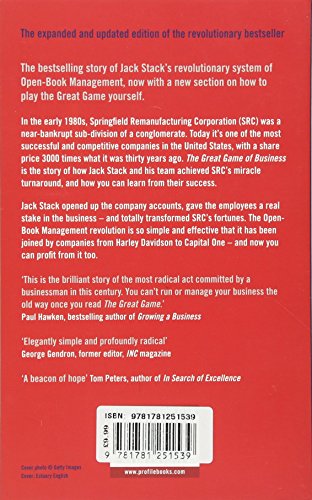 The Great Game of Business: The Only Sensible Way to Run a Company