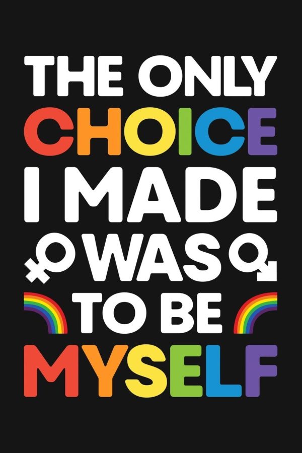 The Only Choice I Made Was To Be Myself: LGBT Pride Lined Notebook, Journal, Organizer, Diary, Composition Notebook, Gifts for LGBT Community and Supporters