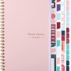 To Do List Notebook, A5 Weekly Planner Undated, Planning Pad Checklist Productivity Organizer 52 Pages for Students, Work, Fitness(Pink)
