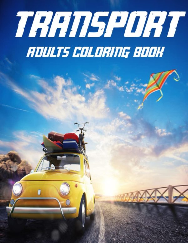 Transport coloring book for adults