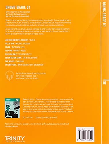 Trinity College London Rock & Pop 2018 Drums Grade 1 (Trinity Rock & Pop)