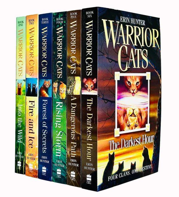 Warrior Cats Series 1: The Prophecies Begin - 6 Books Collection Set By Erin Hunter (In to the Wild, Fire and Ice, Forest of Secrets, Rising Storm, A Dangerous Path, The Darkest...