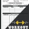 Workout Log Book: Personal Training, Weight Lifting and Cardio, Men's and Women's Gym, Old School Style Cover. Exercise Notebook and Fitness Diary